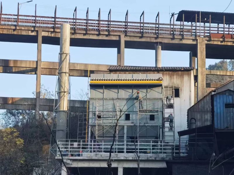 寶雞礦山礦石破碎線(xiàn)除塵器安裝施工案例
